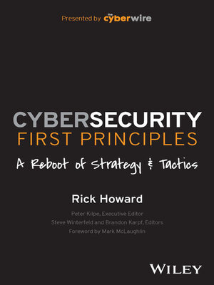 cover image of Cybersecurity First Principles